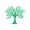 Abstract green tree vector logo. Tree icon. Stock illustration