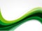 Abstract Green Wave Background