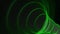 Abstract green waved texture on black background - 3D rendering video clip