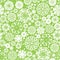 Abstract green and white circles seamless pattern