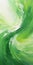 Abstract Green And White Painting: Energetic Impasto With Vibrant Swirling Colors