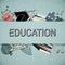 Abstract grey education background