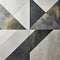 Abstract Grey And Gold Zig Zag Tile Mural - Industrial Angles Style