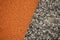 Abstract grey and orange texture background