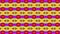 Abstract grid made out of linked chain segments changing colors in pink,yellow,red and others, 4k video