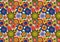 Abstract groovy floral pattern background. Vector