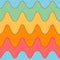 Abstract groovy wavy pattern in trendy colors