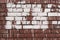 Abstract grunge background. Old brick wall stained with paint