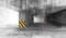 Abstract grunge concrete parking interior