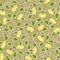 Abstract grunge yellow flowers seamless background