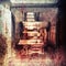 Abstract grungy interior background illustration with rust