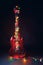 Abstract guitar with festive Christmas lights