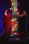 Abstract guitar with festive multicolor lights