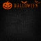 Abstract Halloween Pumpkin on Black Burned wood texture background