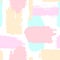 Abstract hand drawn different shapes brush strokes seamless pattern swatch in soft pastel colors