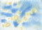 Abstract hand drawn watercolor background. Blue and yellow watercolored background.