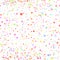 Abstract hand drown polka dots background. White dotted seamless pattern with rainbow circles. Template design for for