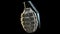 Abstract Hand grenade on black