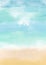 Abstract hand painted beach themed watercolour background