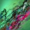 Abstract hand painted surface Smudges blots spots stains splashes strokes splats Vivid saturated neon pink and green colors