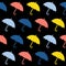 Abstract handmade umbrella and drop seamless pattern background. Childish handcrafted wallpaper for design card, baby nappy,