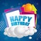Abstract happy birthday vector background