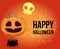 Abstract Happy Halloween 31 October Background with Pumpkin Orange