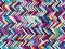 Abstract hatchings crosshatch design woven texture with chaotic dashes, chevron and zig-zag lines, plaid hatchings