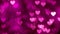 Abstract heart bokeh background pink color
