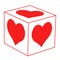 Abstract heart cube