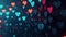 Abstract Heart Fast Movement Glow – Motion Background – Wallpaper – Screen saver