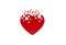 Abstract Heart Shape Logo Love Pixel Symbol Design Illustration