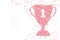 Abstract Hearts pattern Number one Trophy Cup shape, Winner of Love concept design