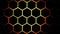 Abstract hexagon black & fire background