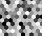 Abstract hexagons gray background