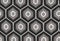 Abstract hexagons texture seamless black and white background..