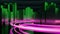 Abstract highway in the city seamless loop background. Cyberpunk city. Neon metaverse futuristic concept. Future hi-tech