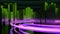 Abstract highway in the city seamless loop background. Cyberpunk city. Neon metaverse futuristic concept. Future hi-tech