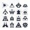 Abstract hipster style icons for logo design, logotypes or busin