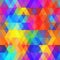 Abstract hipsters seamless pattern with bright colored rhombus. Geometric background rainbow color. Vector