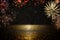 abstract holiday firework background.