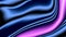 Abstract holographic iridescent curved wave fluid silver glow glossy blue purple