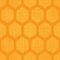 Abstract honey yellow honeycomb fabric textured seamless pattern background