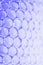 Abstract honeycomb cells pattern in violet blue tones