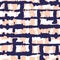 Abstract Horizontal Dark Blue Tie-Dye Shibori Stripes Backrgound Vector Seamless Pattern