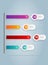 Abstract horizontal  growth graph  infographics 4 steps