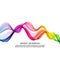 Abstract horizontal smoky rainbow wave vector design eps10