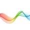 Abstract horizontal smoky vector rainbow wave design