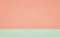 Abstract horizontally divided bi-color retro background. Pastel pink and green color