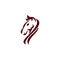 abstract horse logo icon stylish design